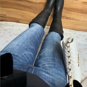 Madewell B1381 Slim Boy Jean Paint Splatter Jeans 24 midrise